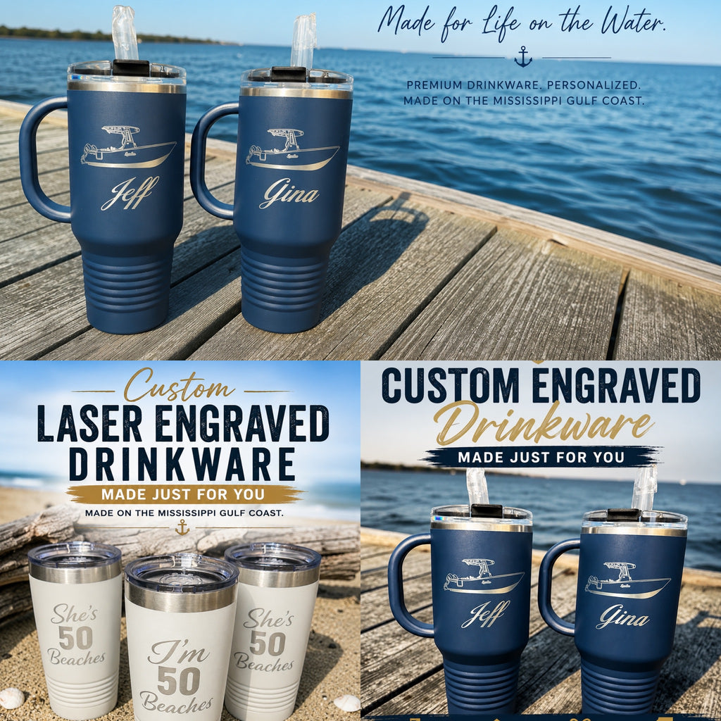 Custom Engraved Stainless Steel Tumbler – 20 oz
