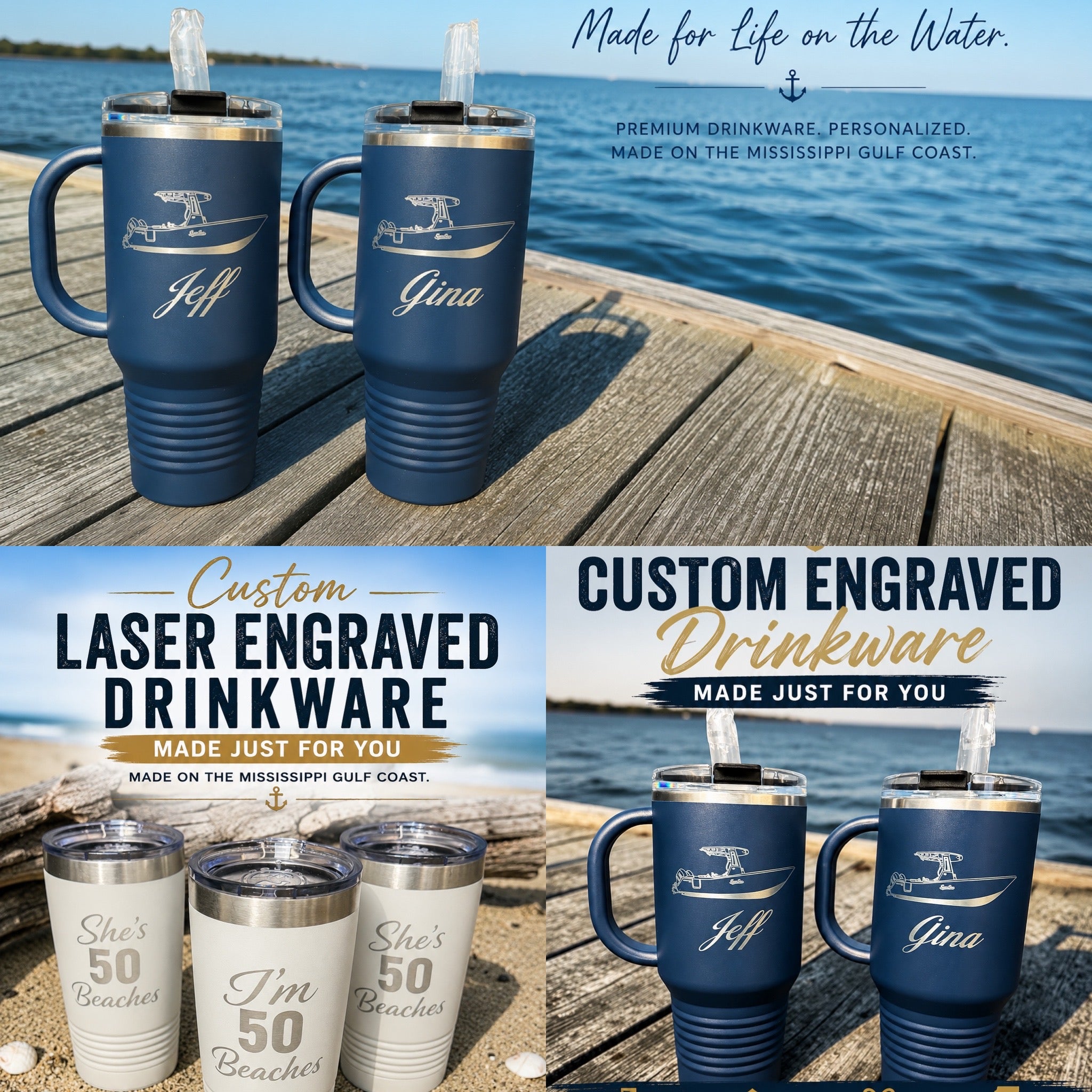 Custom Engraved Stainless Steel Tumbler – 20 oz