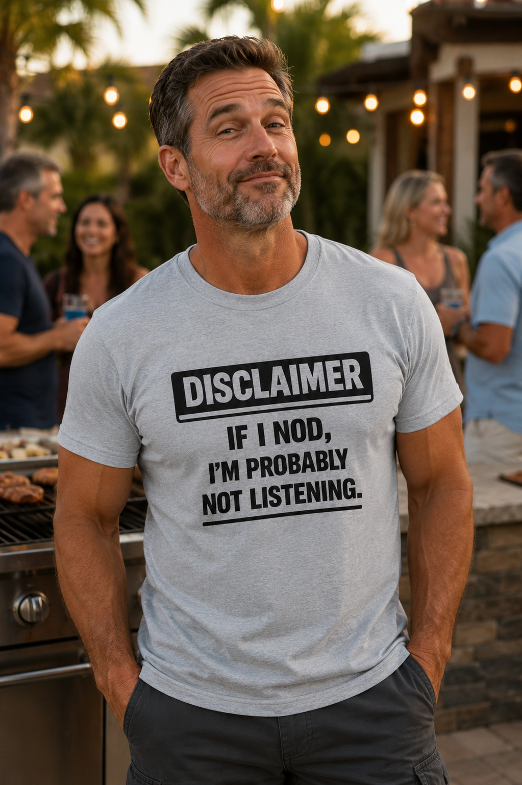 Disclaimer If I Nod I'm Probably Not Listening Funny T-Shirt
