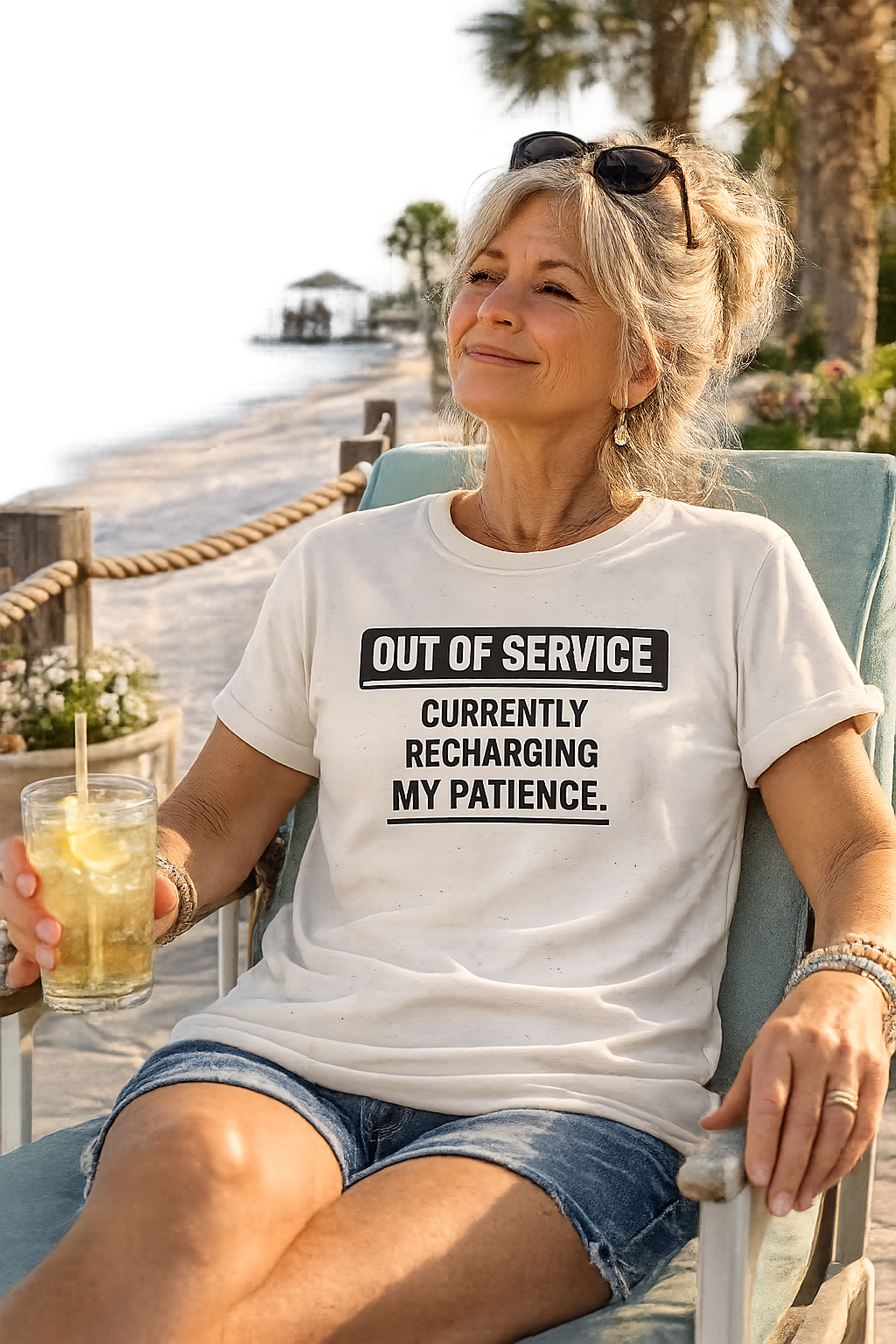 Out of Service Currently Recharging My Patience Funny T-Shirt