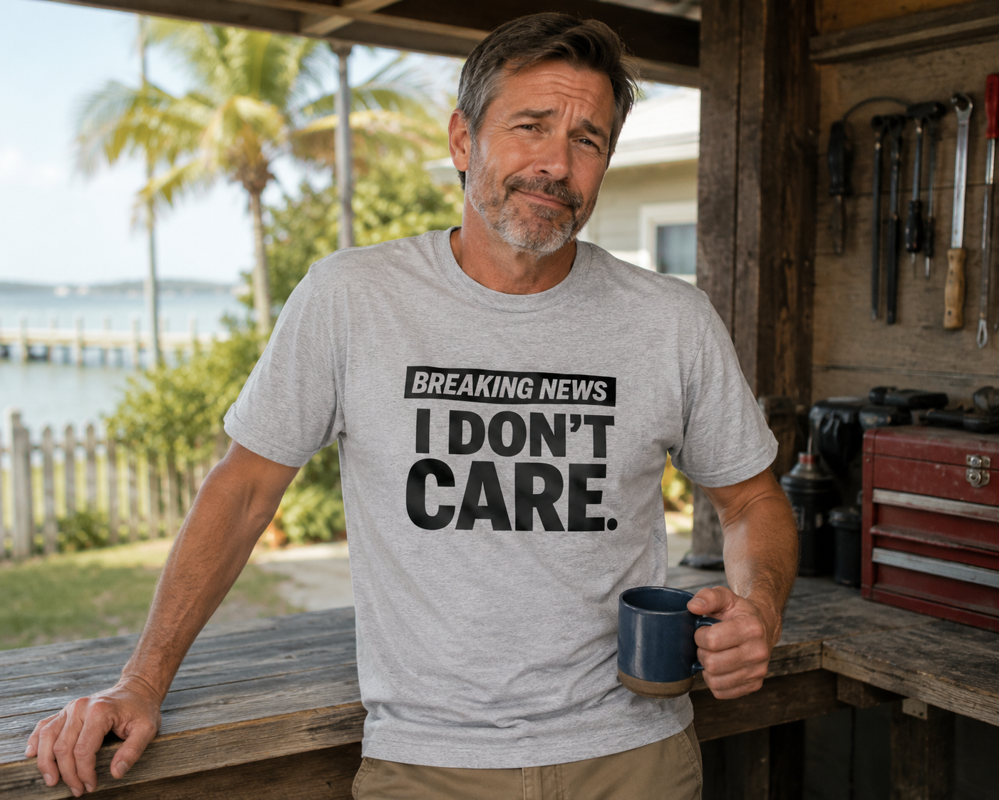 Breaking News: I Don't Care Funny Sarcastic T-Shirt