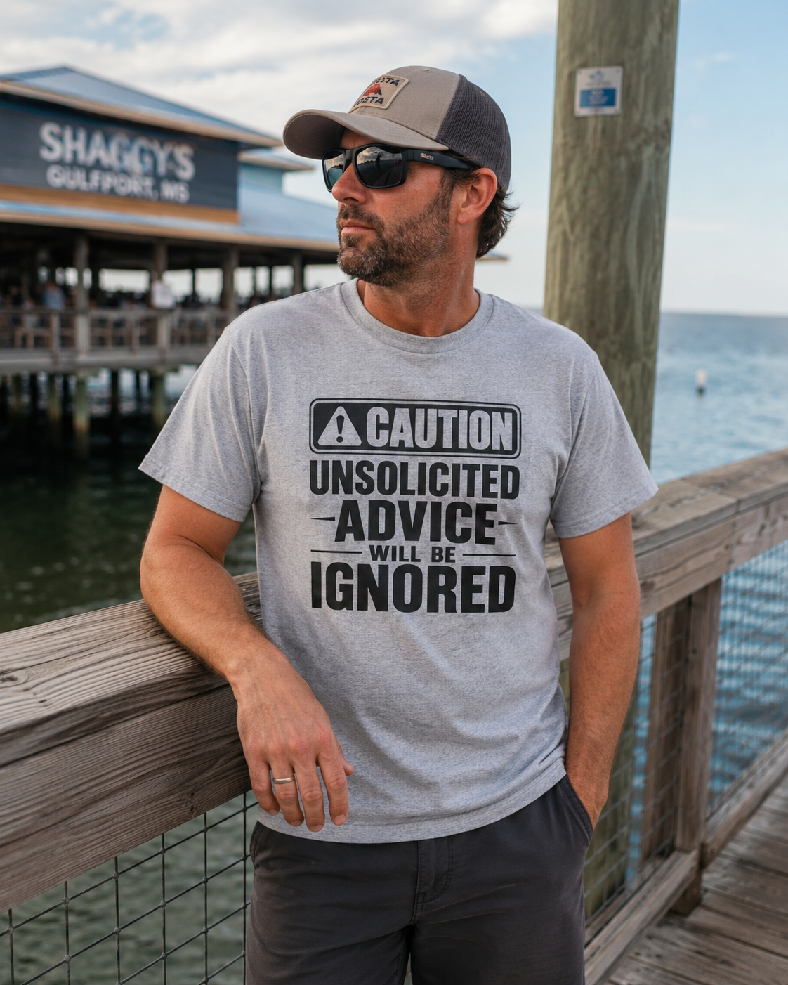 Caution: Unsolicited Advice Will Be Ignored Funny T-Shirt | Funny Graphic Tee | Sarcastic Shirt
