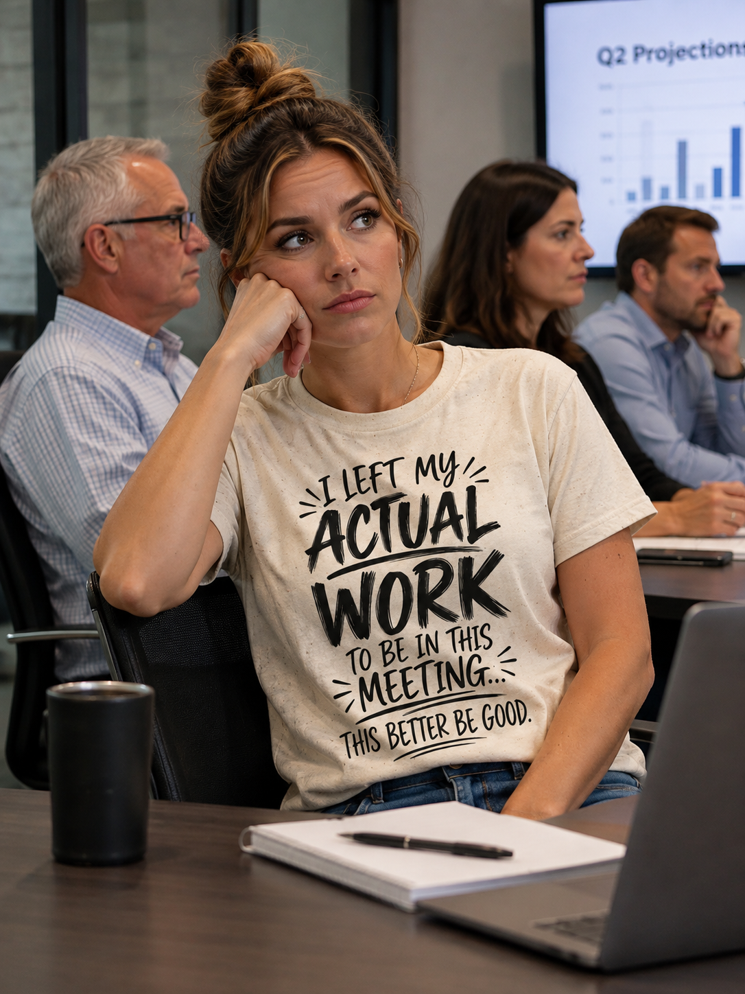 I Left My Actual Work to Be in This Meeting Funny T-Shirt