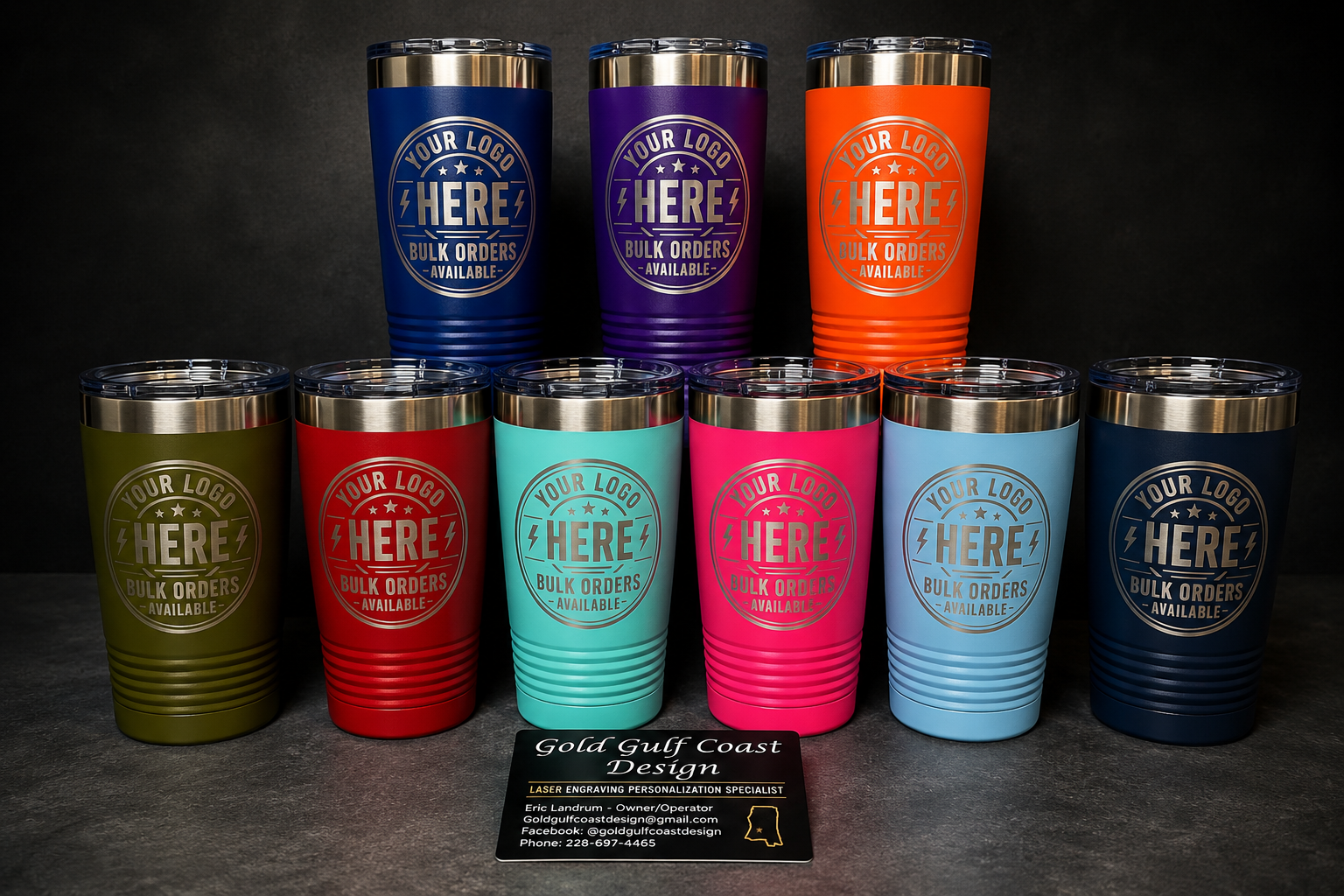 Custom Engraved Stainless Steel Tumbler – 20 oz
