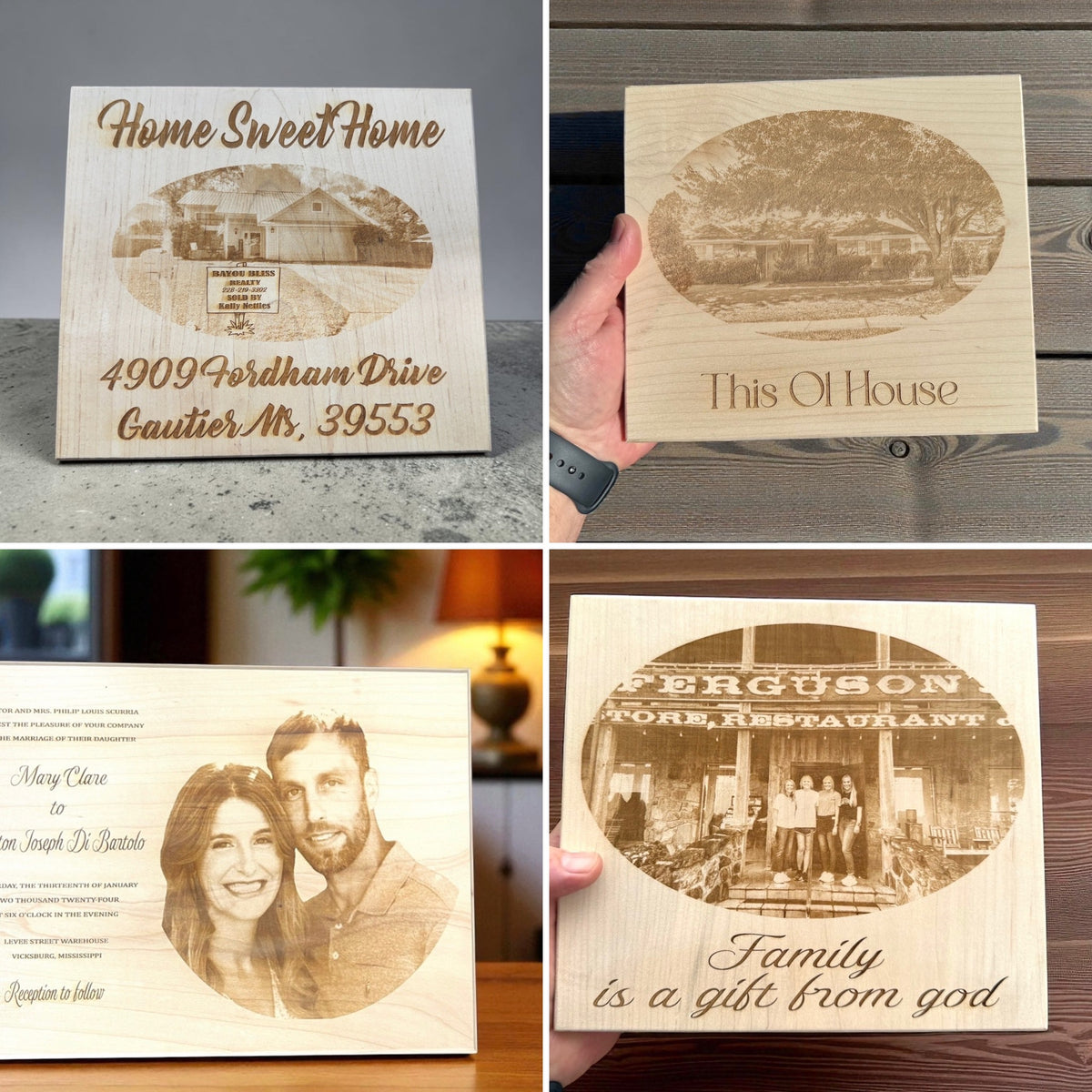 Custom Solid Maple Plaque (8x9)