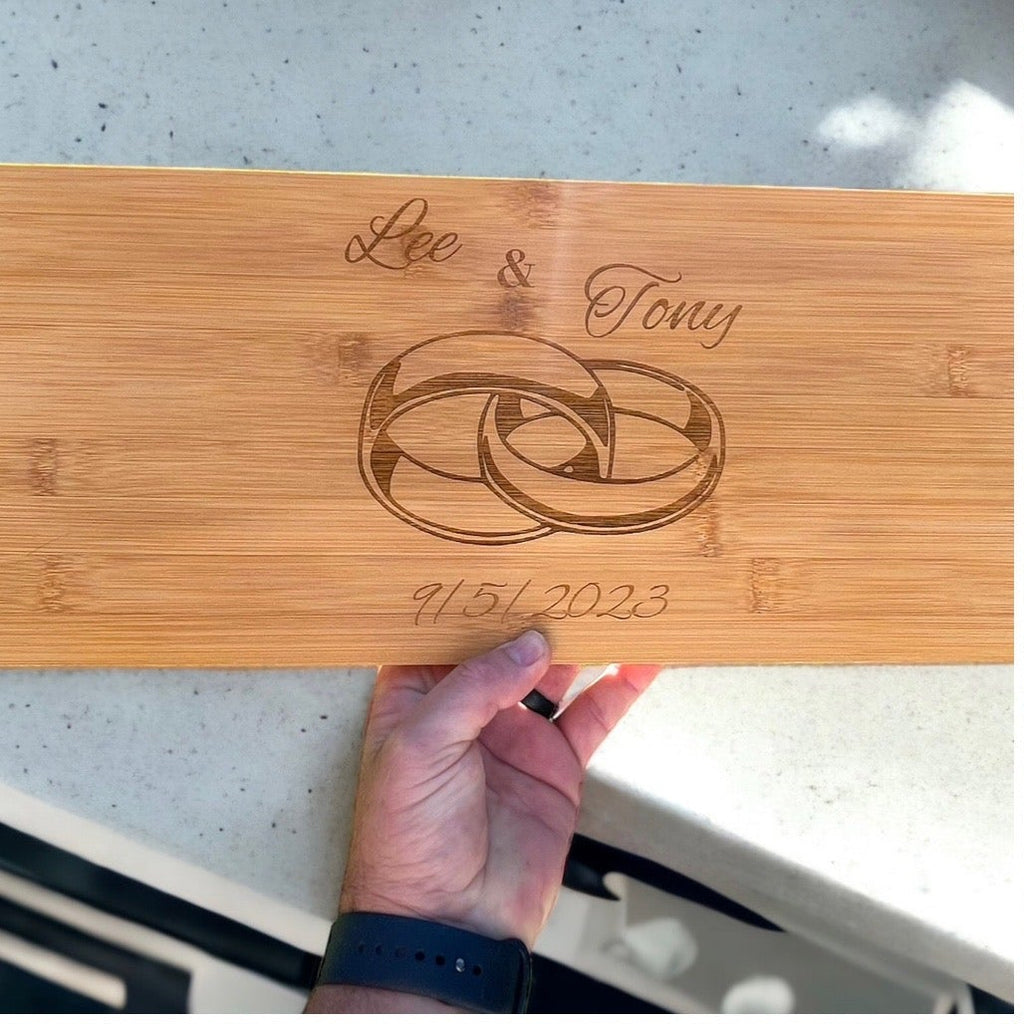 Personalized Bamboo Charcuterie Board – 23.75" x 10"