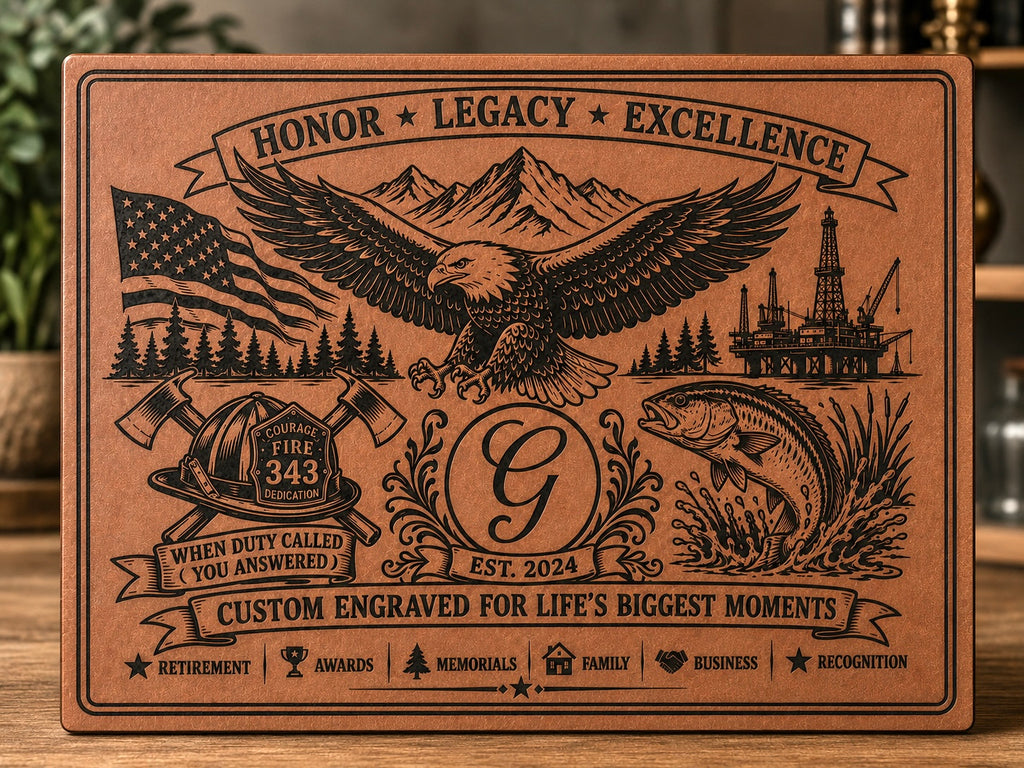 Custom Leatherette Plaque 9x12