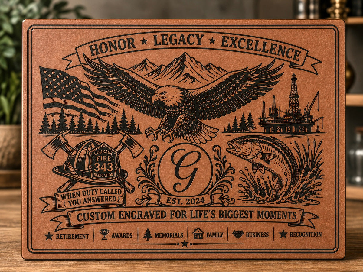 Custom Leatherette Plaque 9x12