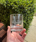 10.5oz whiskey glass custom engraved
