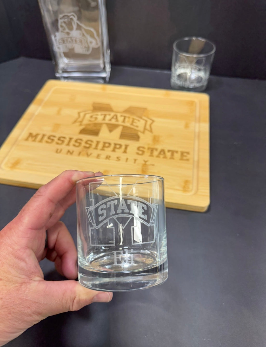 10.5oz whiskey glass custom engraved