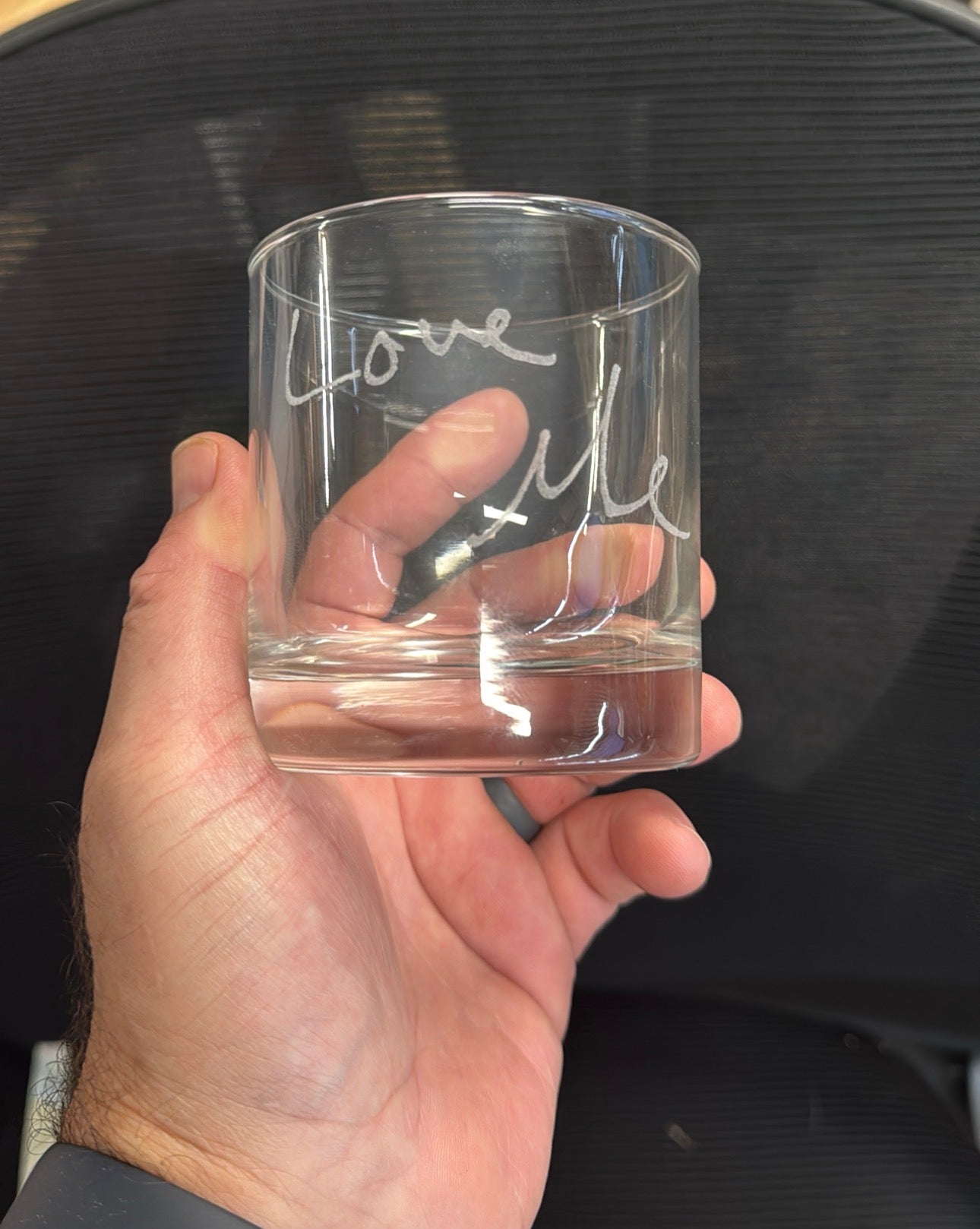 10.5oz whiskey glass custom engraved