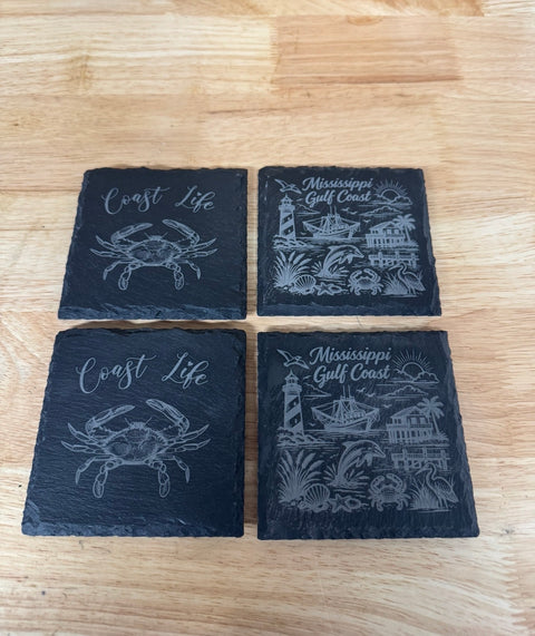 Custom slate coasters