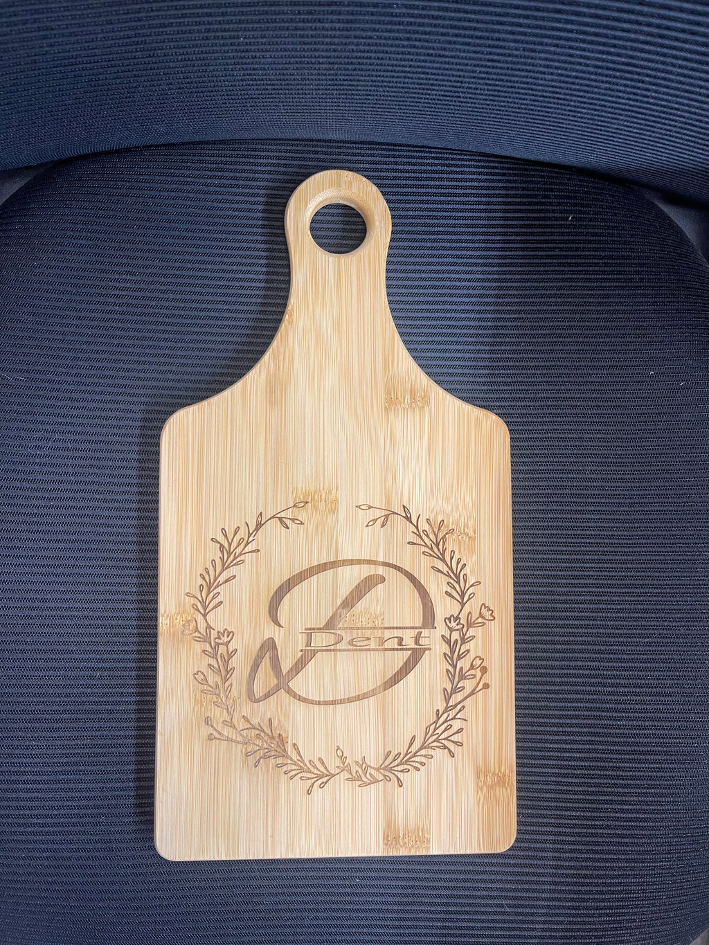 Personalized Bamboo Paddle Cutting Board – 13.5" x 7"