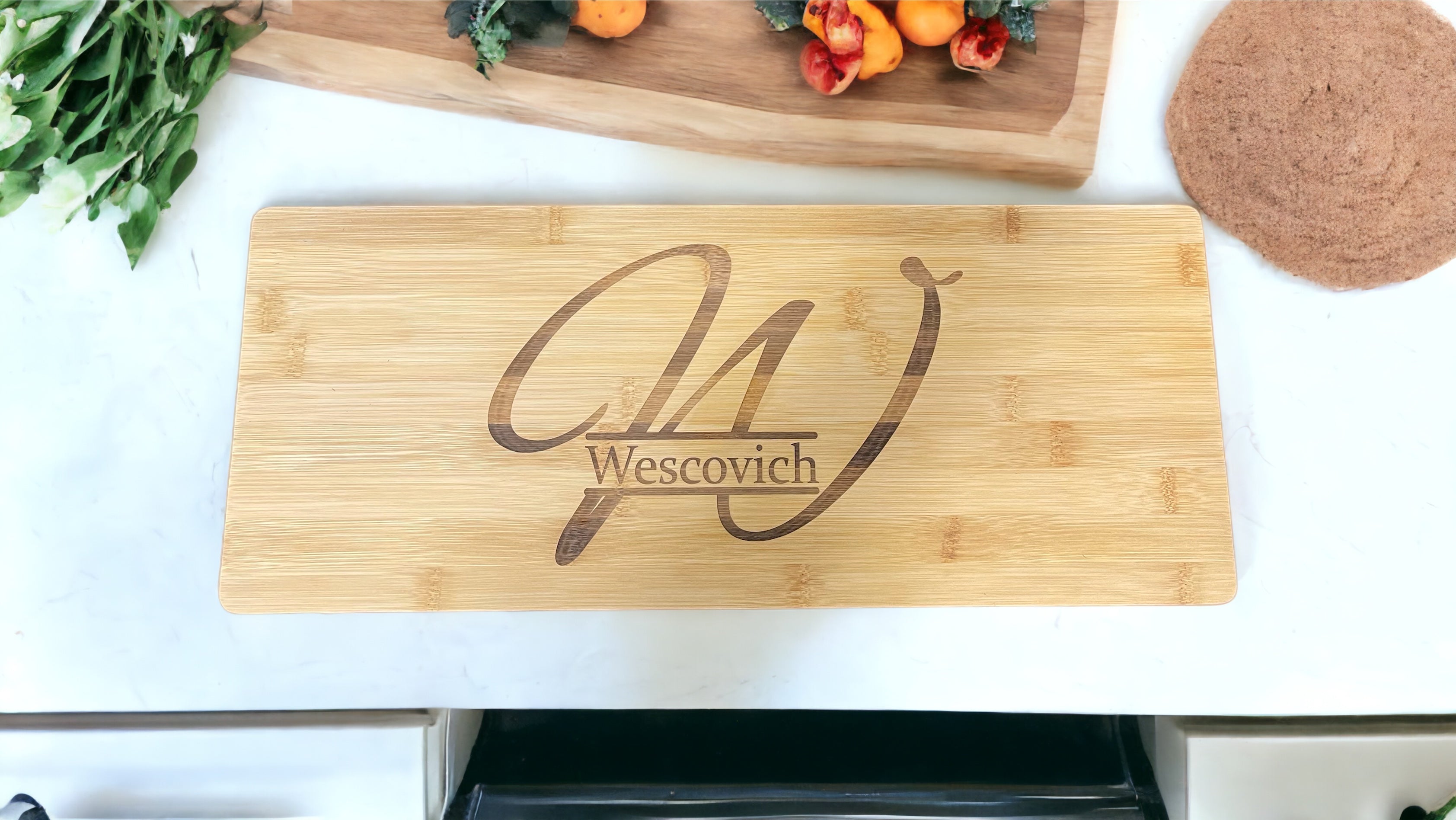 Personalized Bamboo Charcuterie Board – 19.75" x 8"