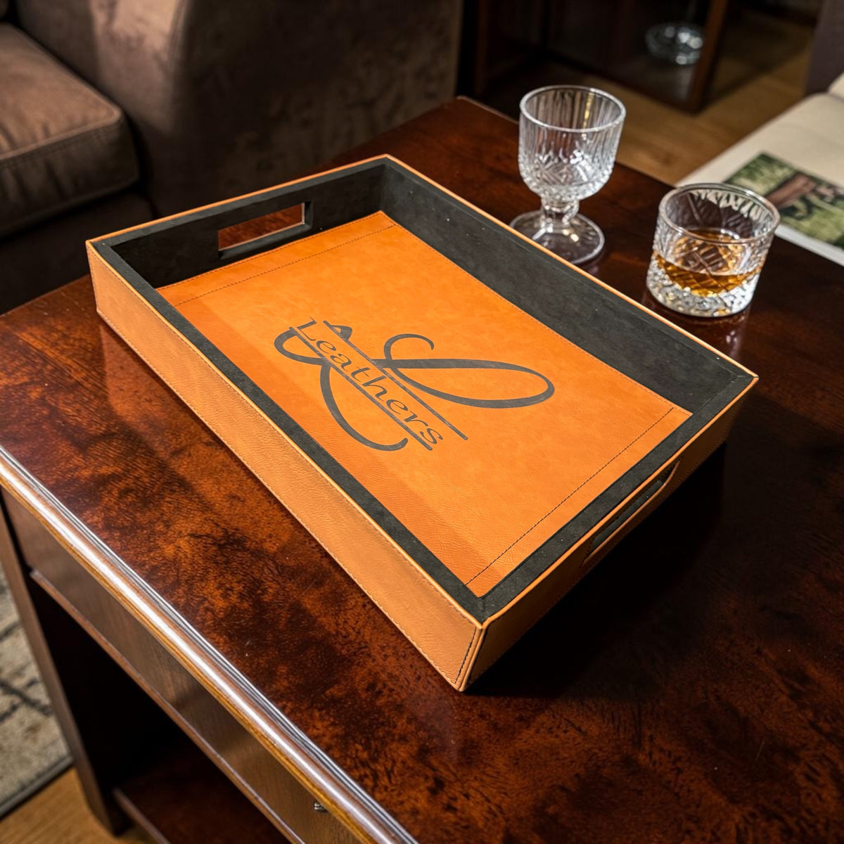 Custom Leatherette Serving Tray