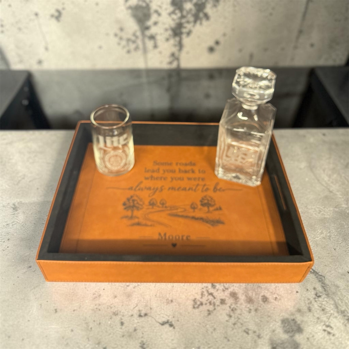Custom Leatherette Serving Tray