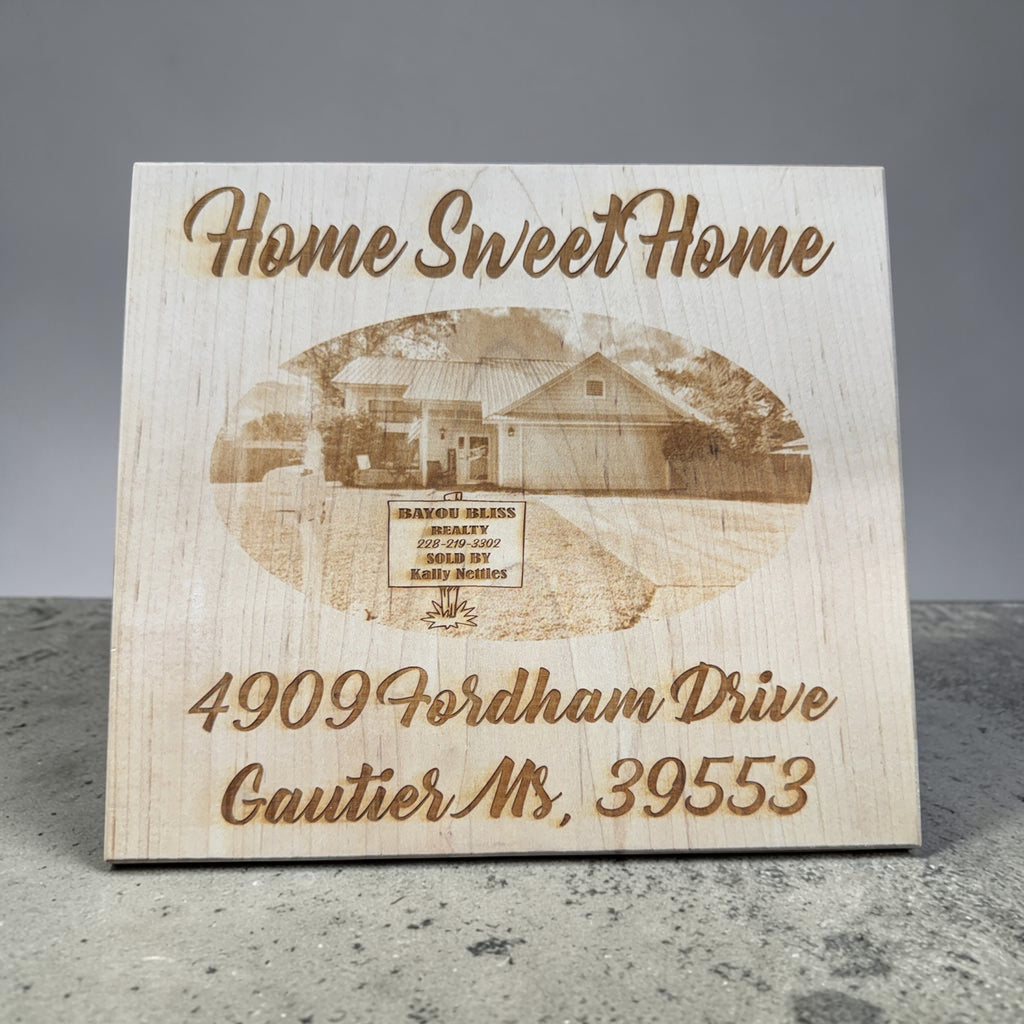 Custom Solid Maple Plaque (8x9)