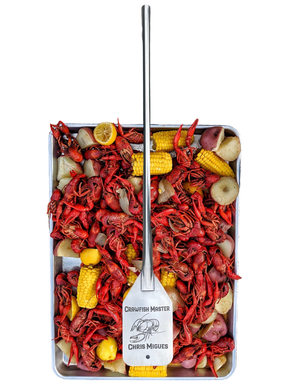 Custom 36" Stainless Crawfish Paddle