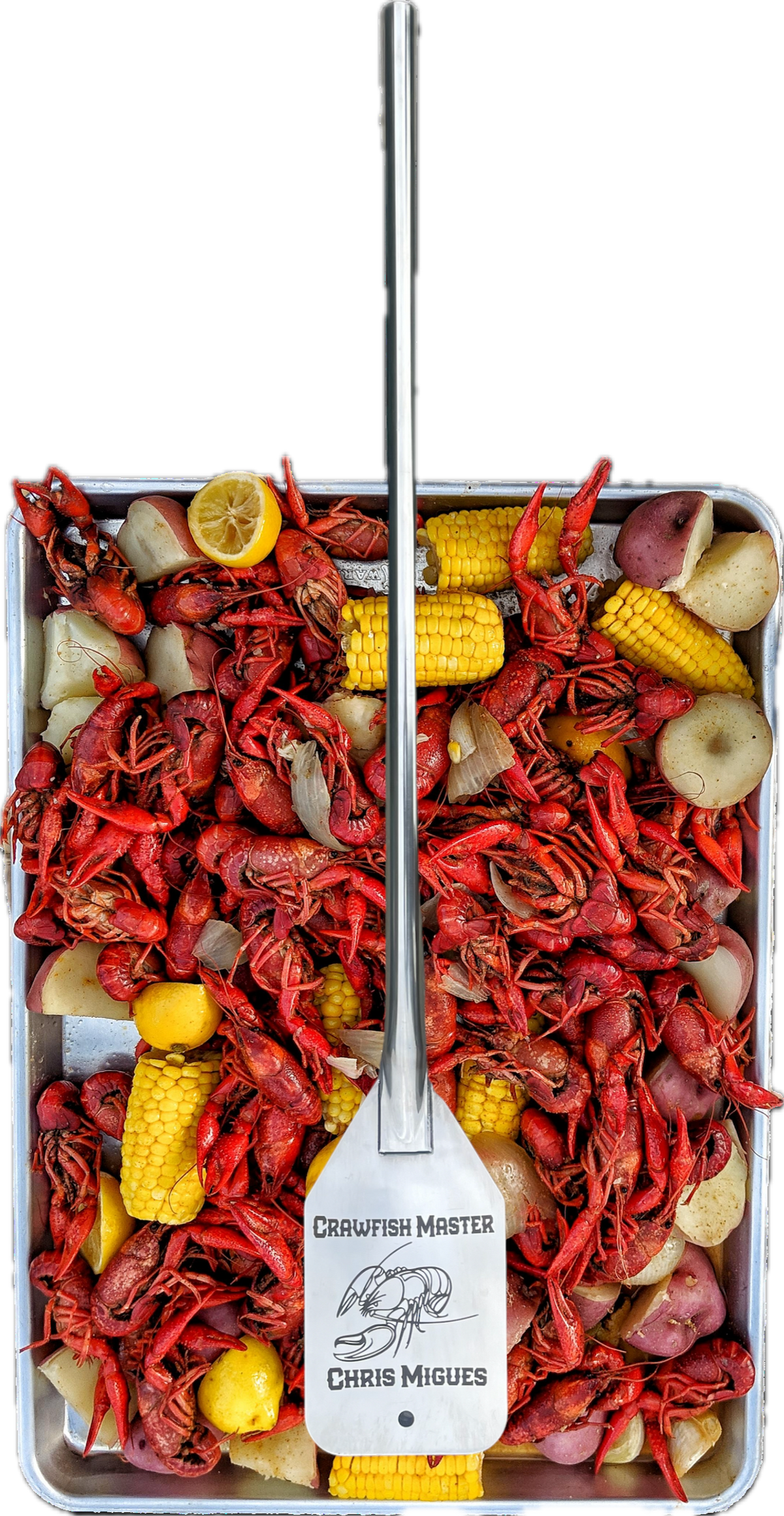 Custom 36" Stainless Crawfish Paddle