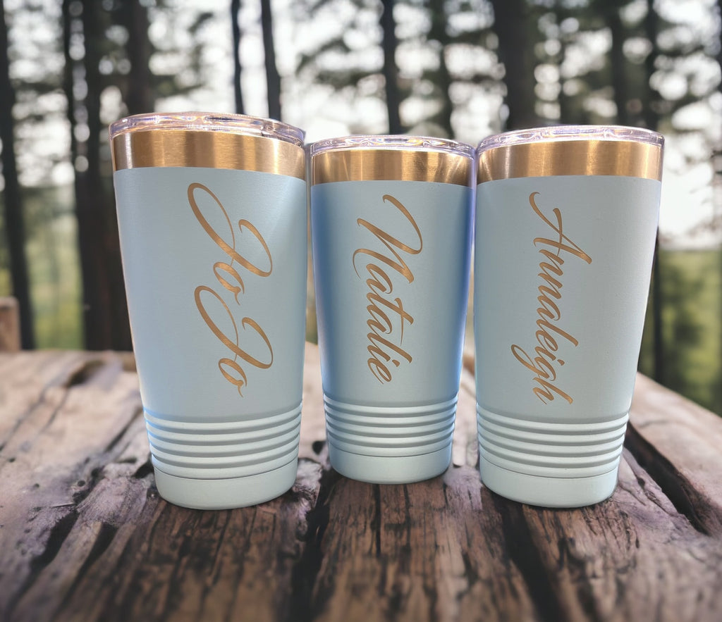 Custom Engraved Stainless Steel Tumbler – 20 oz