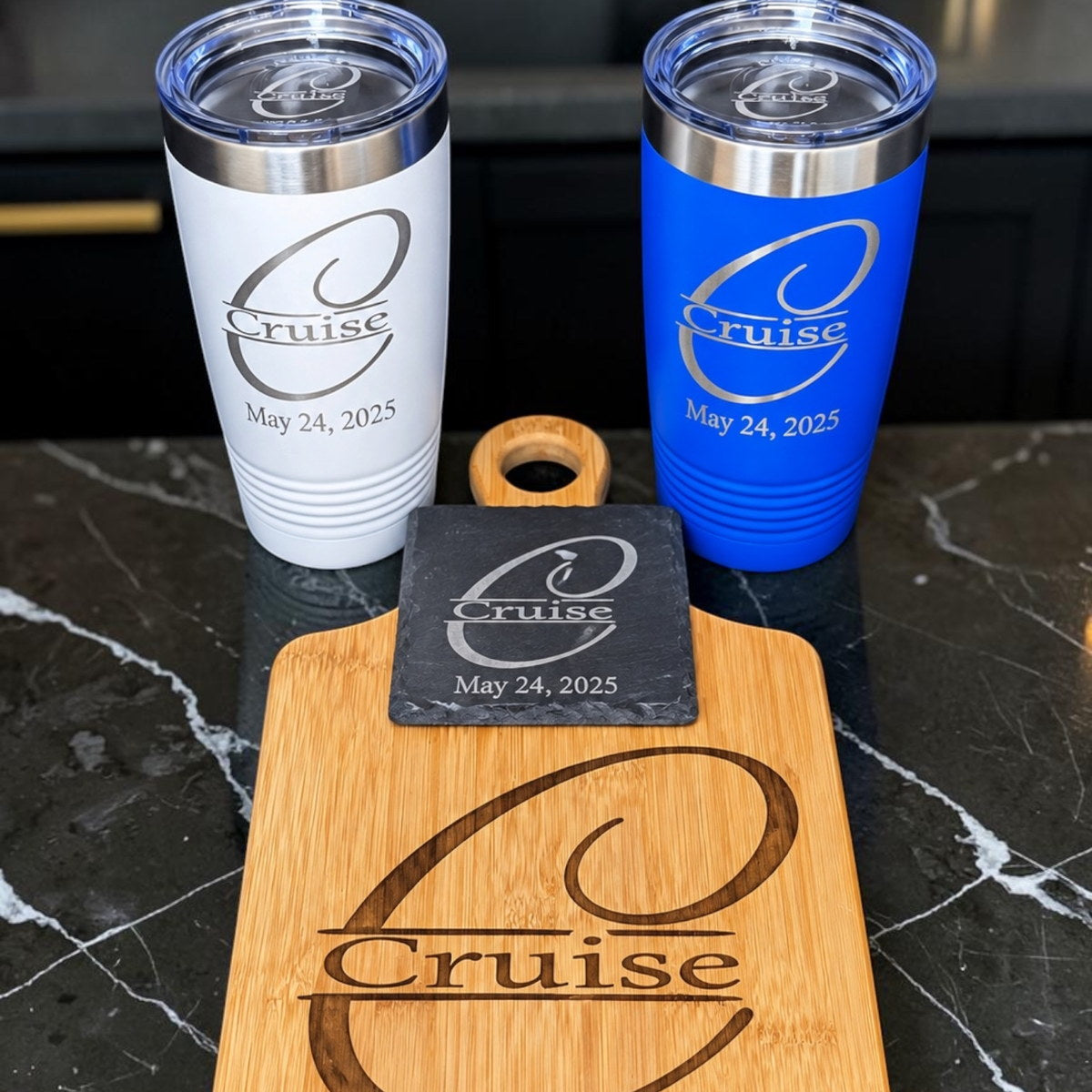 Custom engraved gift sets by Gold Gulf Coast Design