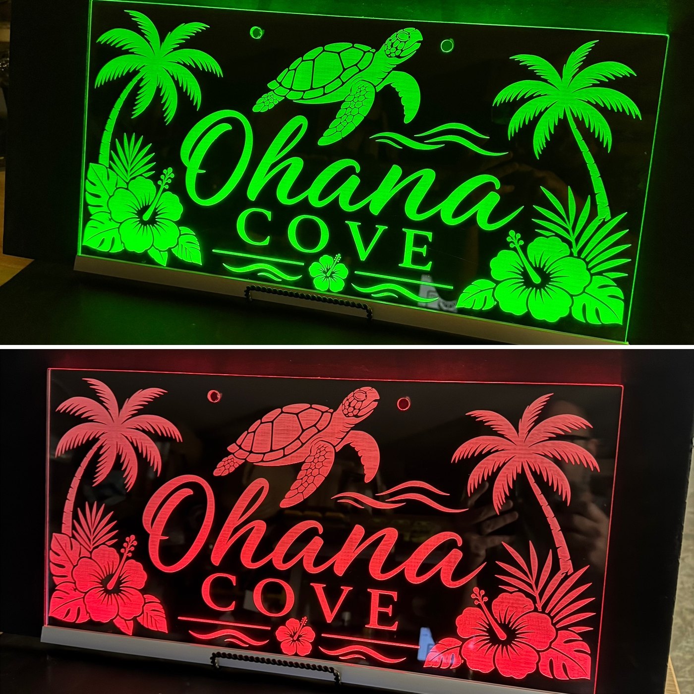 Real lighted acrylic sign made by GGCD