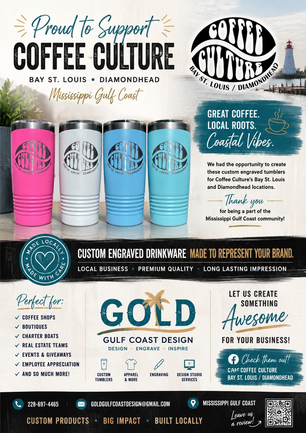 Custom Coffee Culture business drinkware promotion