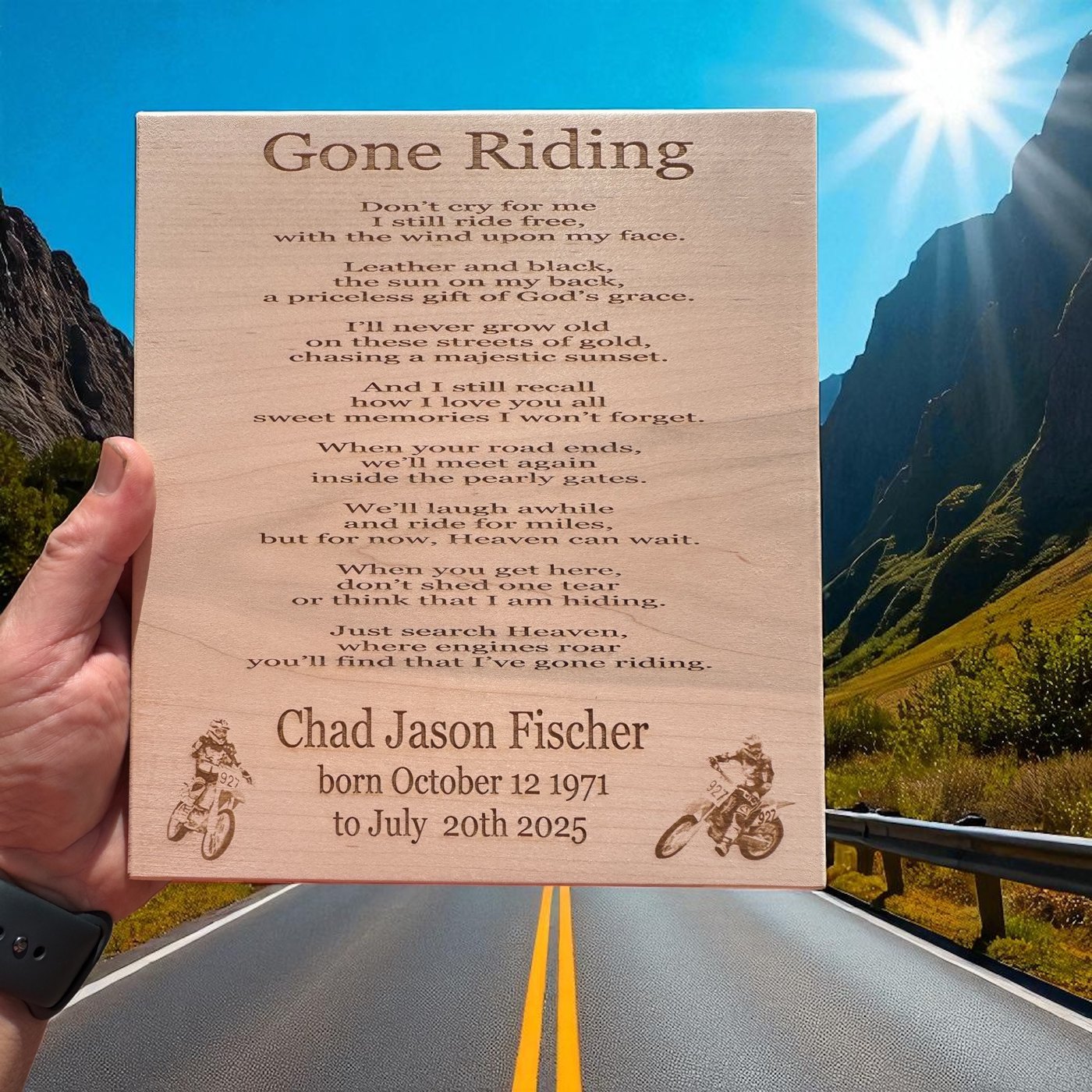 Custom memorial plaque and special project engraving